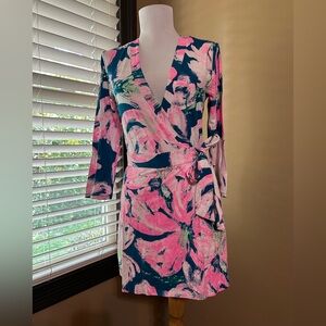 Lilly Pulitzer Pink and Blue Floral Romper